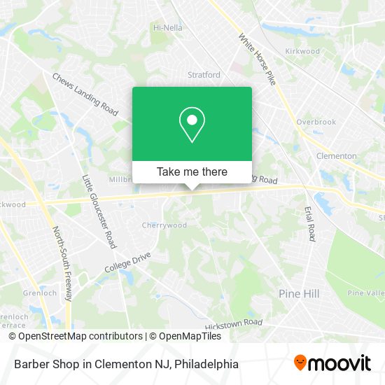Barber Shop in Clementon NJ map