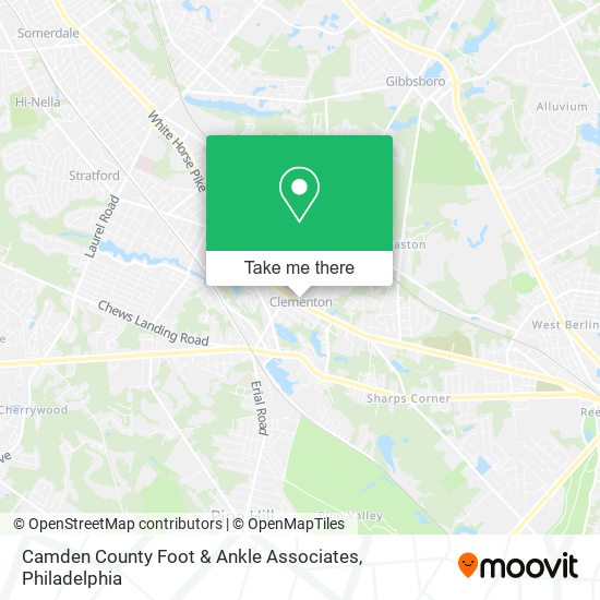 Mapa de Camden County Foot & Ankle Associates