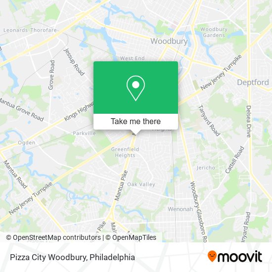 Pizza City Woodbury map
