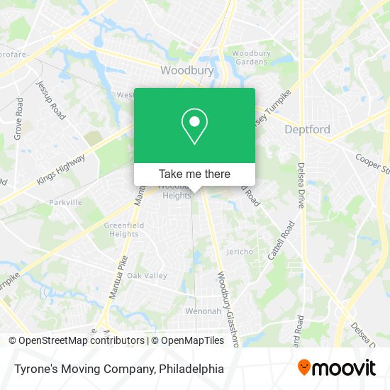 Tyrone's Moving Company map