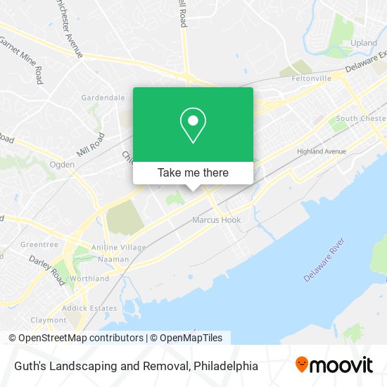 Guth's Landscaping and Removal map