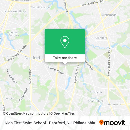 Mapa de Kids First Swim School - Deptford, NJ