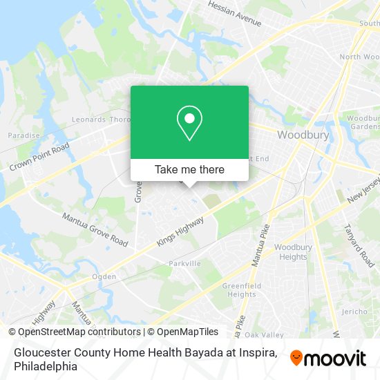 Gloucester County Home Health Bayada at Inspira map