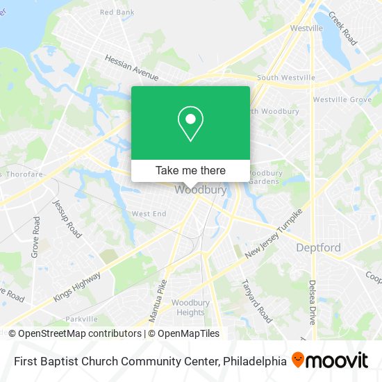 First Baptist Church Community Center map