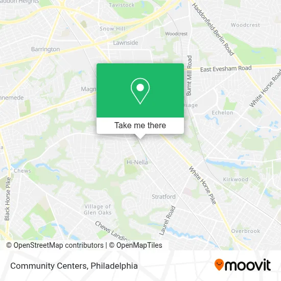 Community Centers map