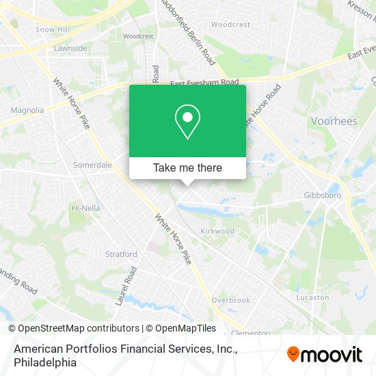 Mapa de American Portfolios Financial Services, Inc.