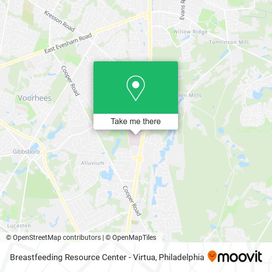 Breastfeeding Resource Center - Virtua map