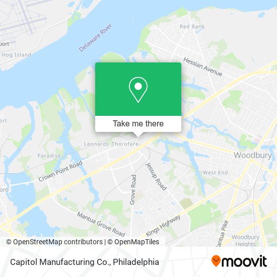 Capitol Manufacturing Co. map