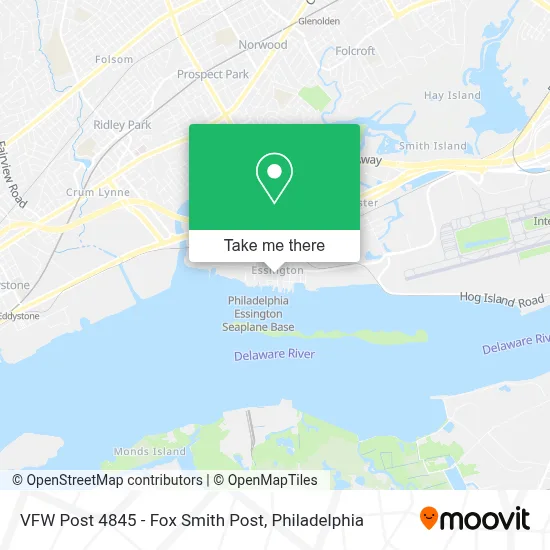VFW Post 4845 - Fox Smith Post map
