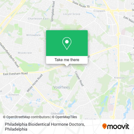 Philadelphia Bioidentical Hormone Doctors map