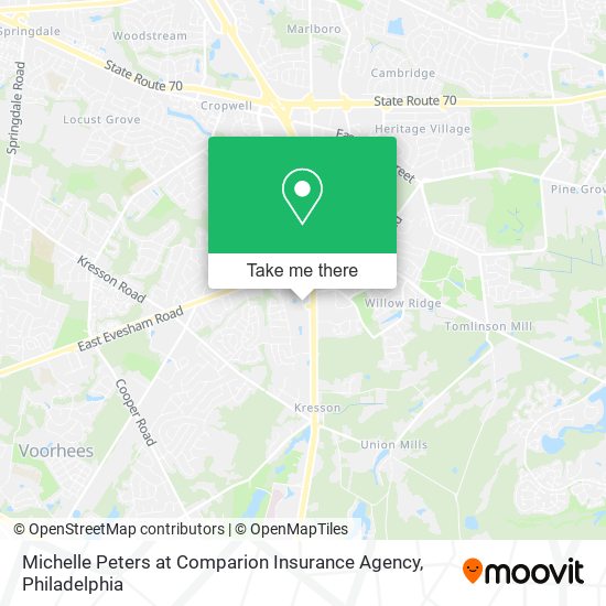 Michelle Peters at Comparion Insurance Agency map