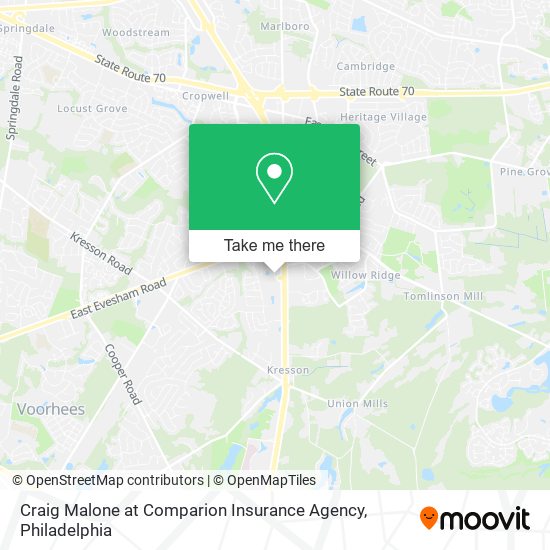 Craig Malone at Comparion Insurance Agency map