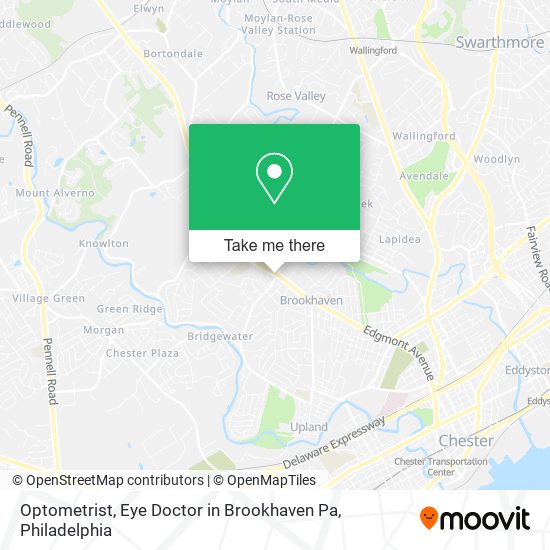 Optometrist, Eye Doctor in Brookhaven Pa map