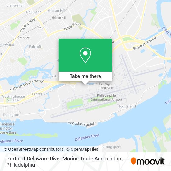 Ports of Delaware River Marine Trade Association map