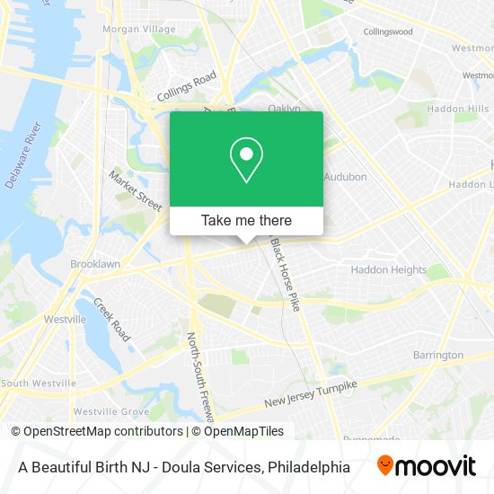 A Beautiful Birth NJ - Doula Services map