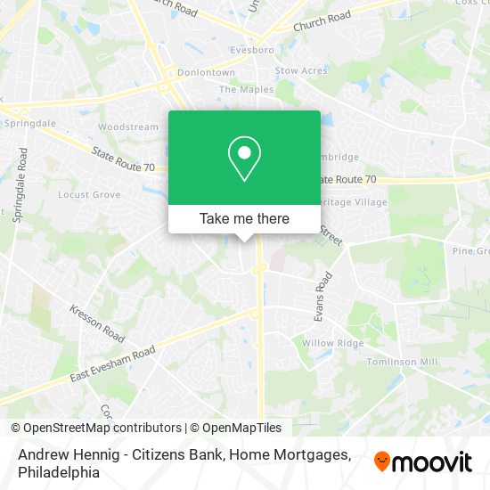 Andrew Hennig - Citizens Bank, Home Mortgages map