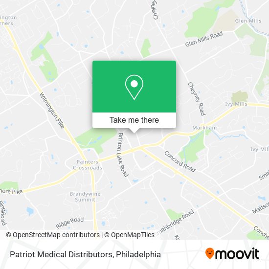 Mapa de Patriot Medical Distributors