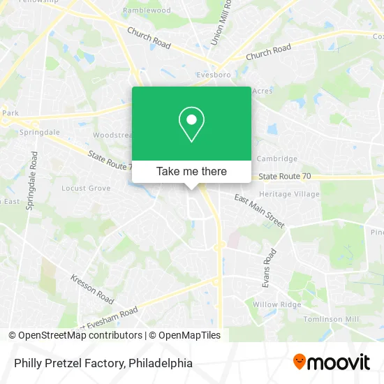 Philly Pretzel Factory map
