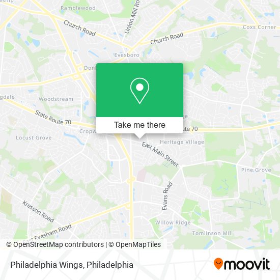 Philadelphia Wings map