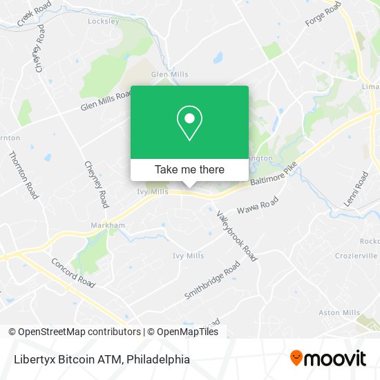 Mapa de Libertyx Bitcoin ATM