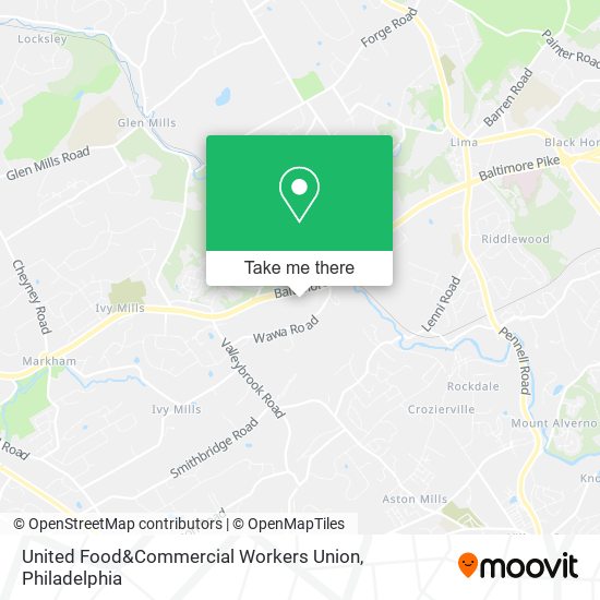 United Food&Commercial Workers Union map