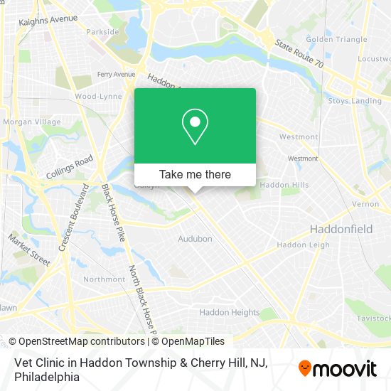 Vet Clinic in Haddon Township & Cherry Hill, NJ map