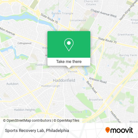 Sports Recovery Lab map