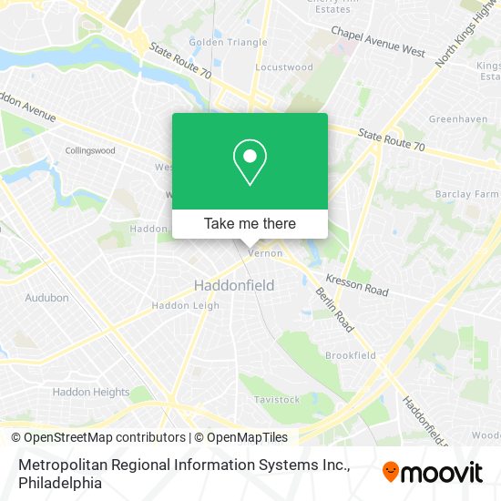Mapa de Metropolitan Regional Information Systems Inc.