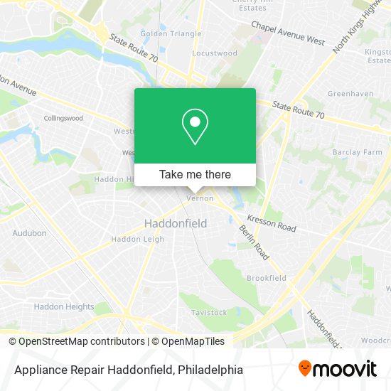 Appliance Repair Haddonfield map