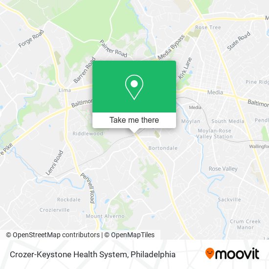 Mapa de Crozer-Keystone Health System