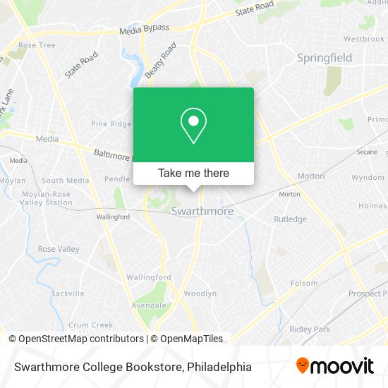 Mapa de Swarthmore College Bookstore