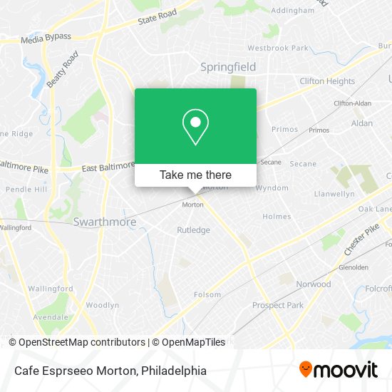 Mapa de Cafe Esprseeo Morton
