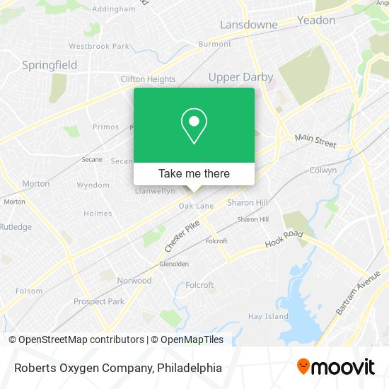 Roberts Oxygen Company map