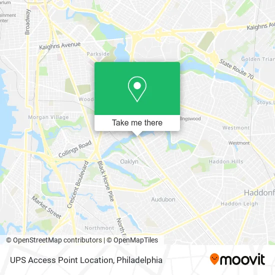 UPS Access Point Location map