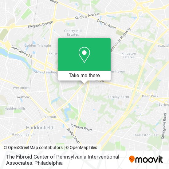 Mapa de The Fibroid Center of Pennsylvania Interventional Associates