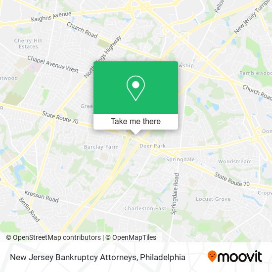 Mapa de New Jersey Bankruptcy Attorneys