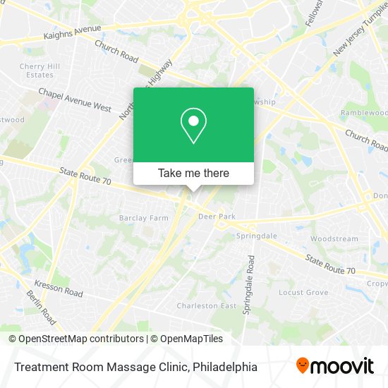 Treatment Room Massage Clinic map