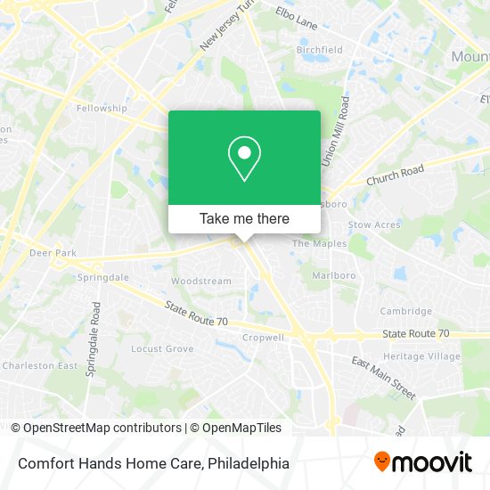 Mapa de Comfort Hands Home Care
