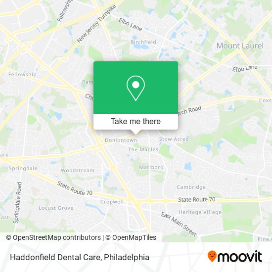Mapa de Haddonfield Dental Care