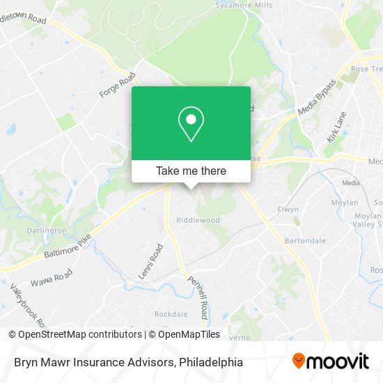 Mapa de Bryn Mawr Insurance Advisors