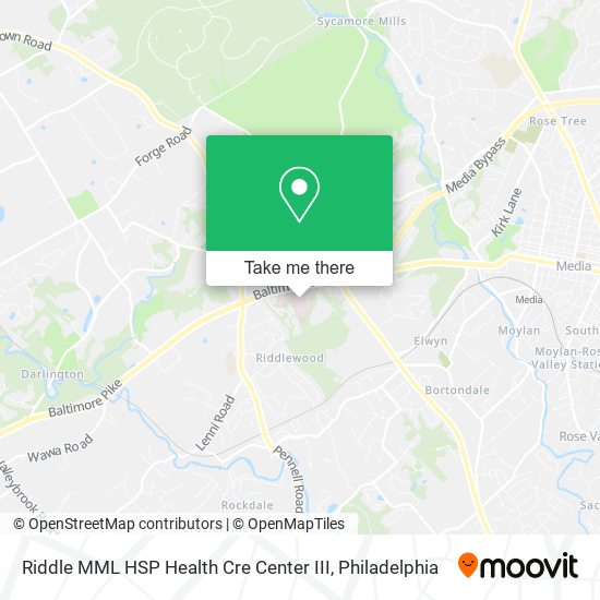 Riddle MML HSP Health Cre Center III map