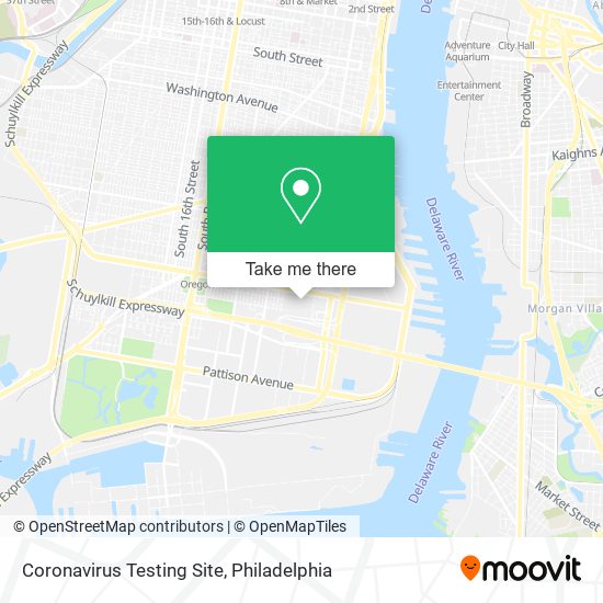 Mapa de Coronavirus Testing Site