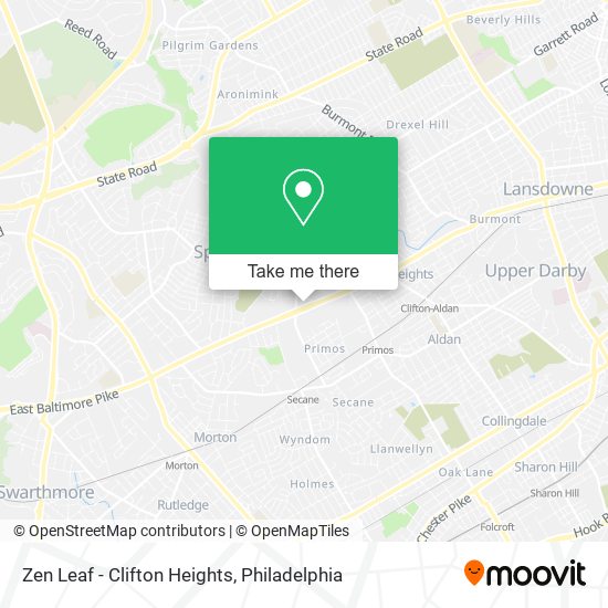 Mapa de Zen Leaf - Clifton Heights