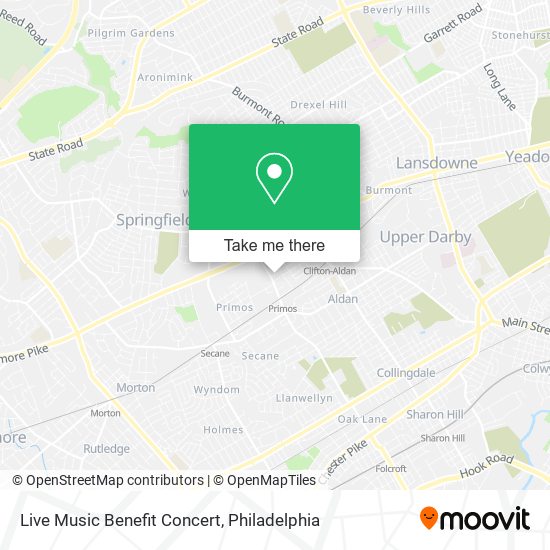 Live Music Benefit Concert map