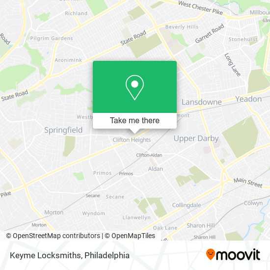 Keyme Locksmiths map