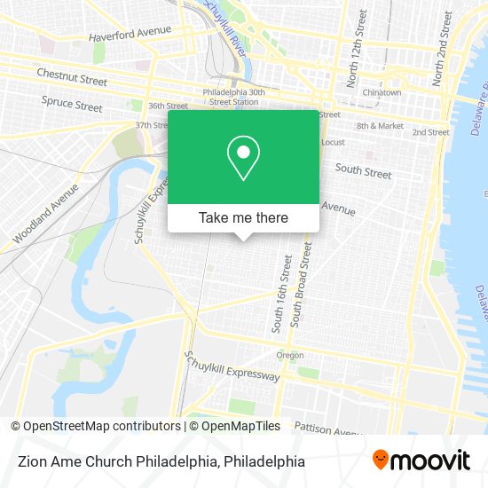 Zion Ame Church Philadelphia map