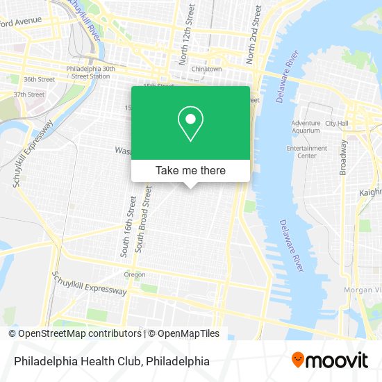 Philadelphia Health Club map