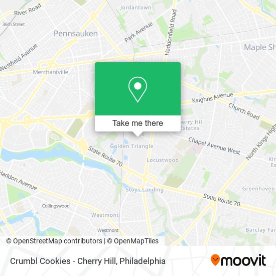 Crumbl Cookies - Cherry Hill map