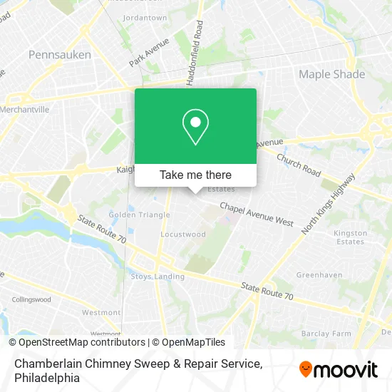 Chamberlain Chimney Sweep & Repair Service map