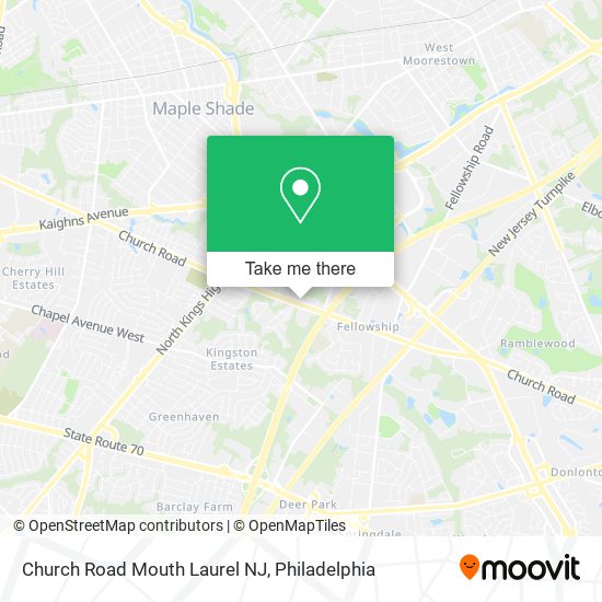 Mapa de Church Road Mouth Laurel NJ